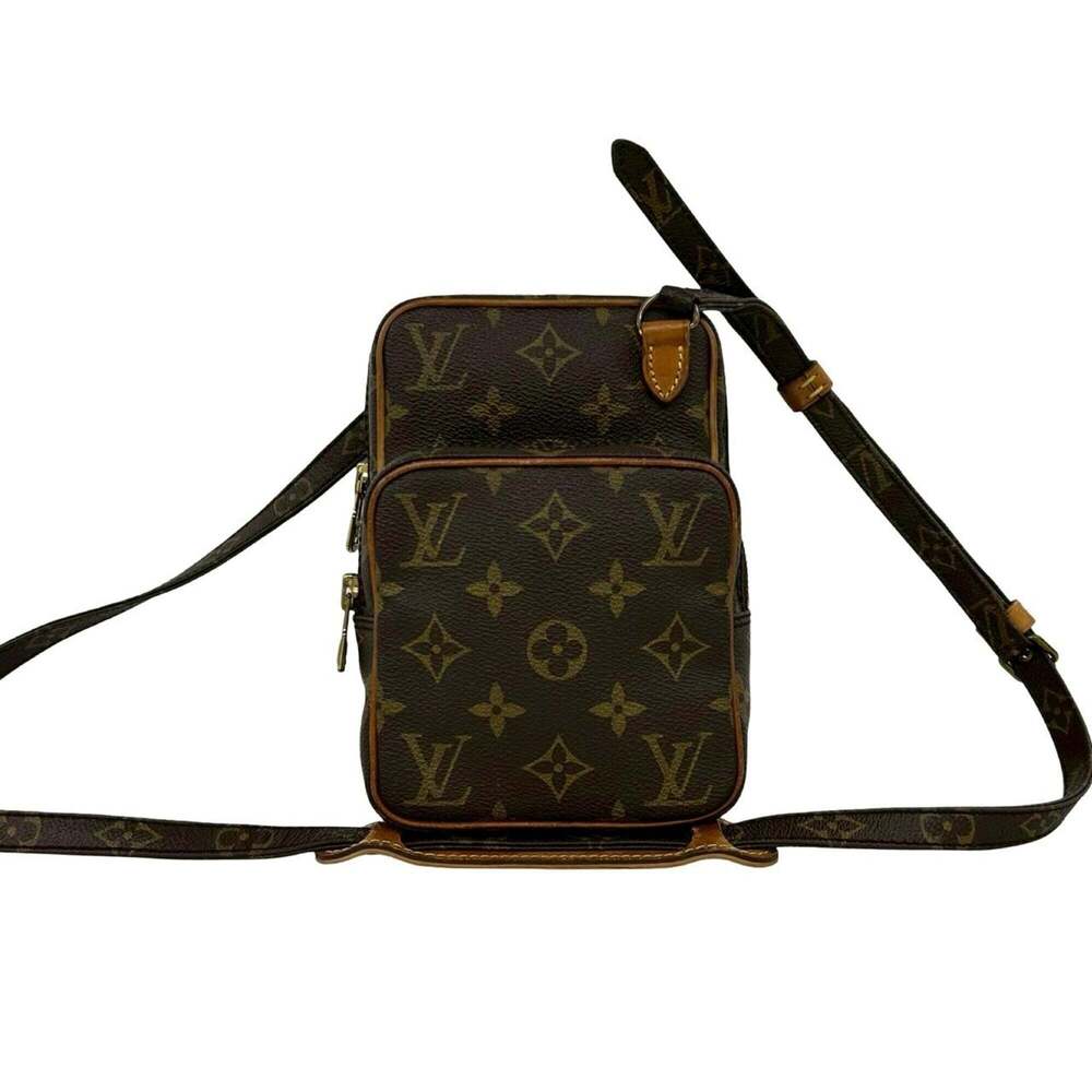 LOUIS VUITTON Vintage Mini Amazon Monogram Leather Shoulder Bag Pochette Brow...